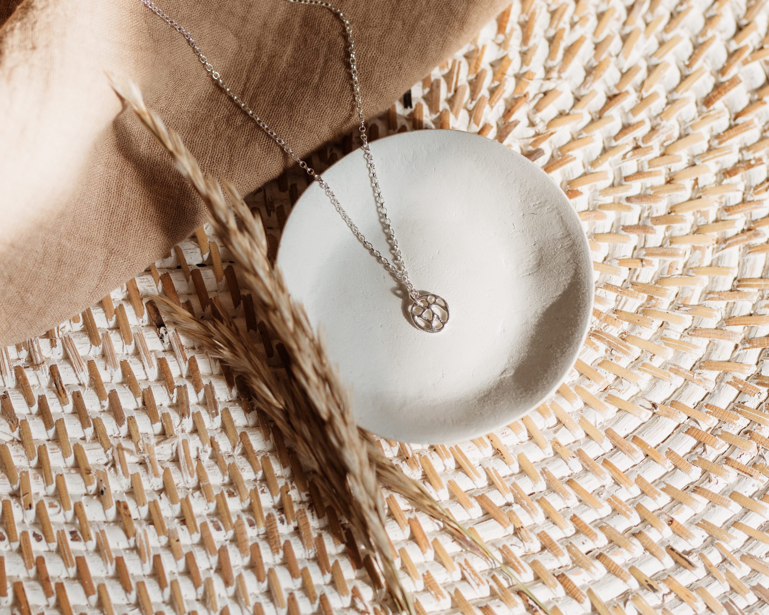 ethical silver tafoni necklace by Salt & Wild