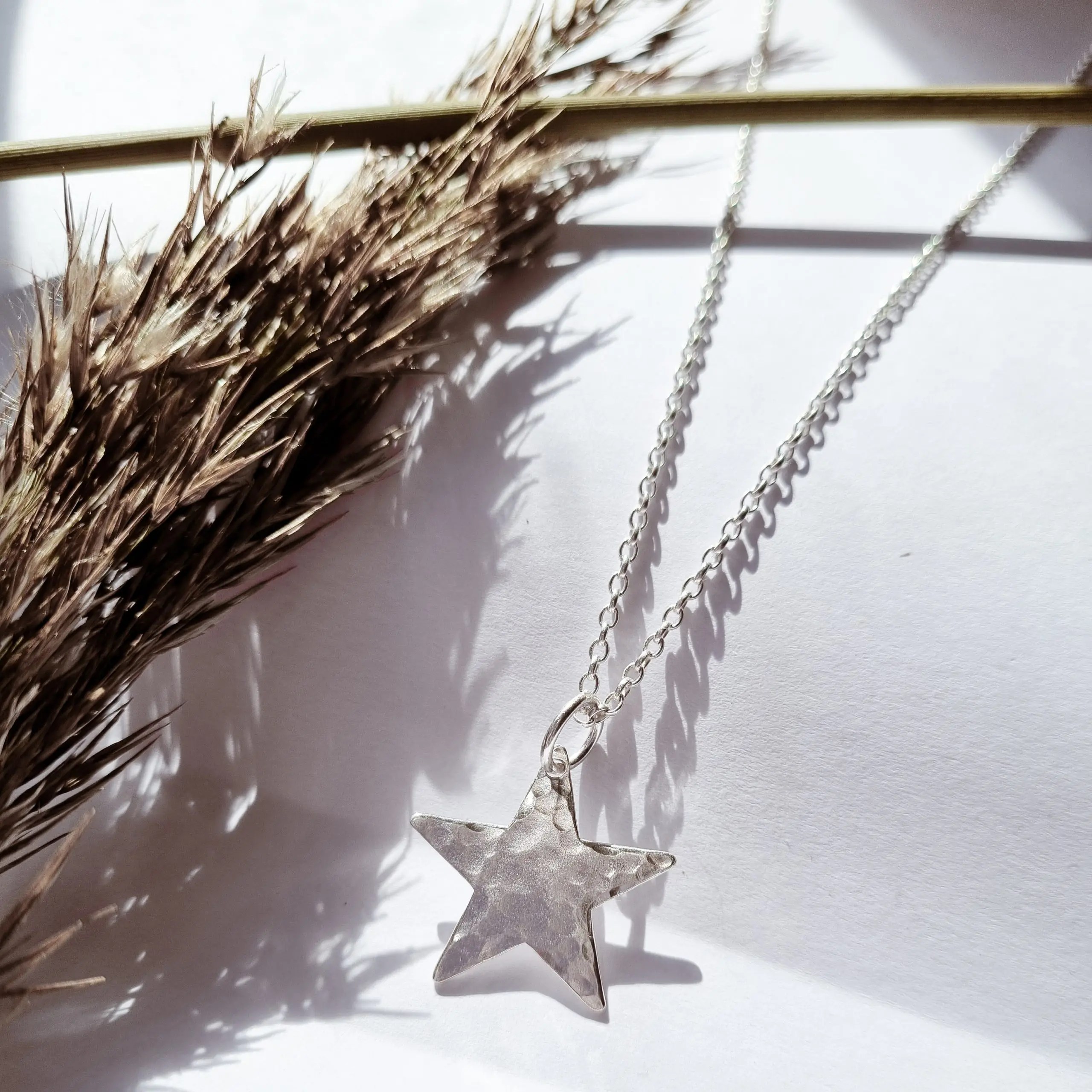 Silver Giant Star Necklace